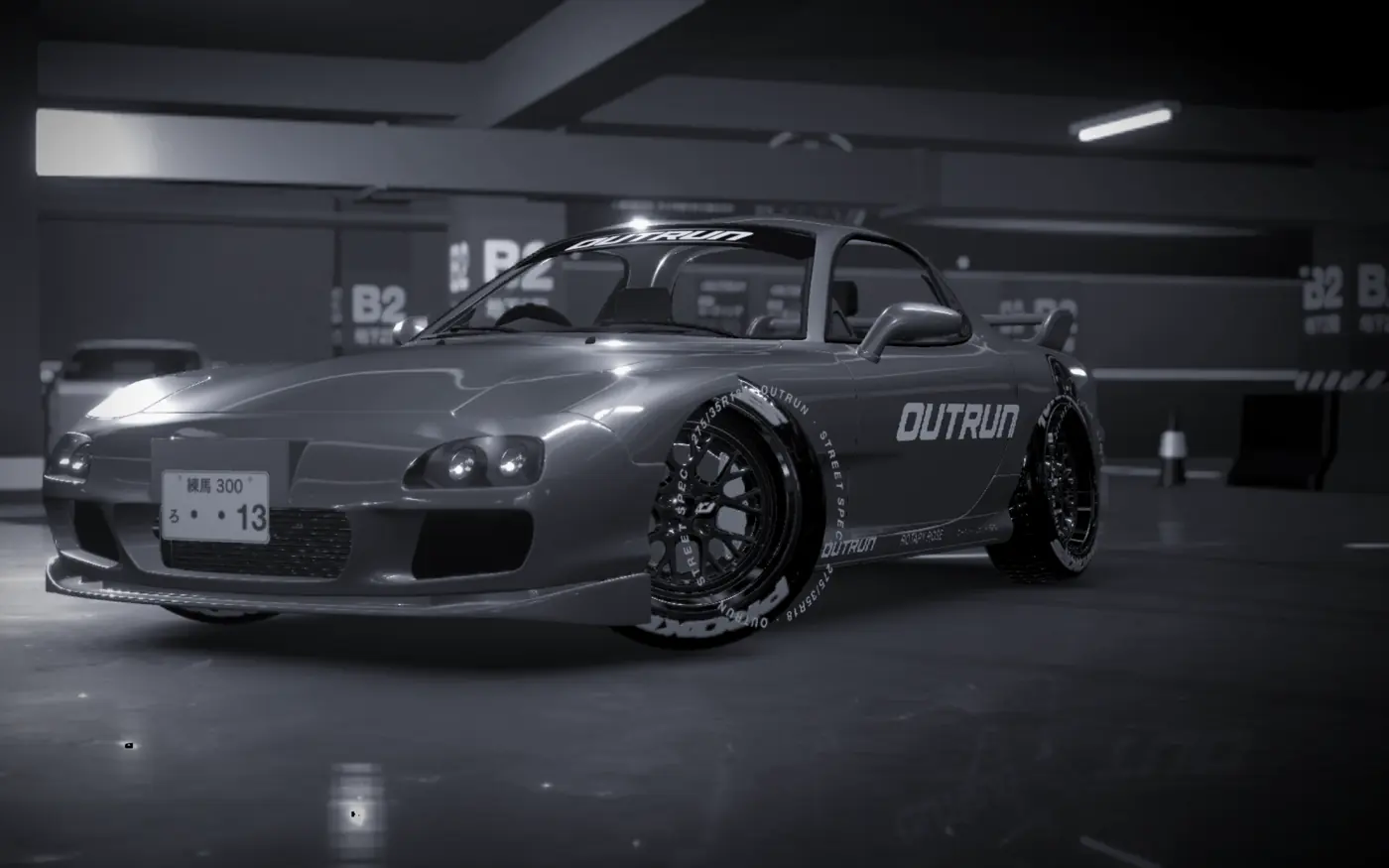 Mazda RX-7 FD3S, in the OUTRUN garage
