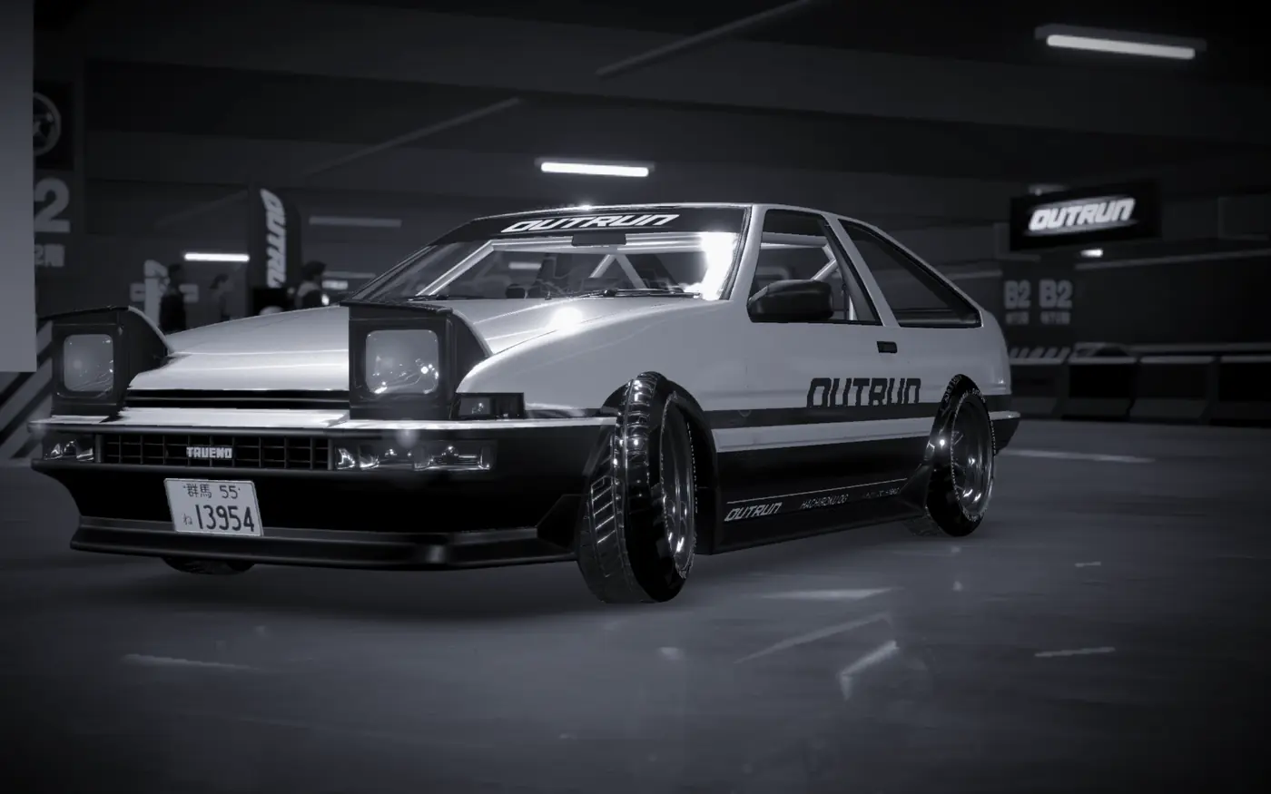 Toyota Sprinter Trueno (AE86), in the OUTRUN garage