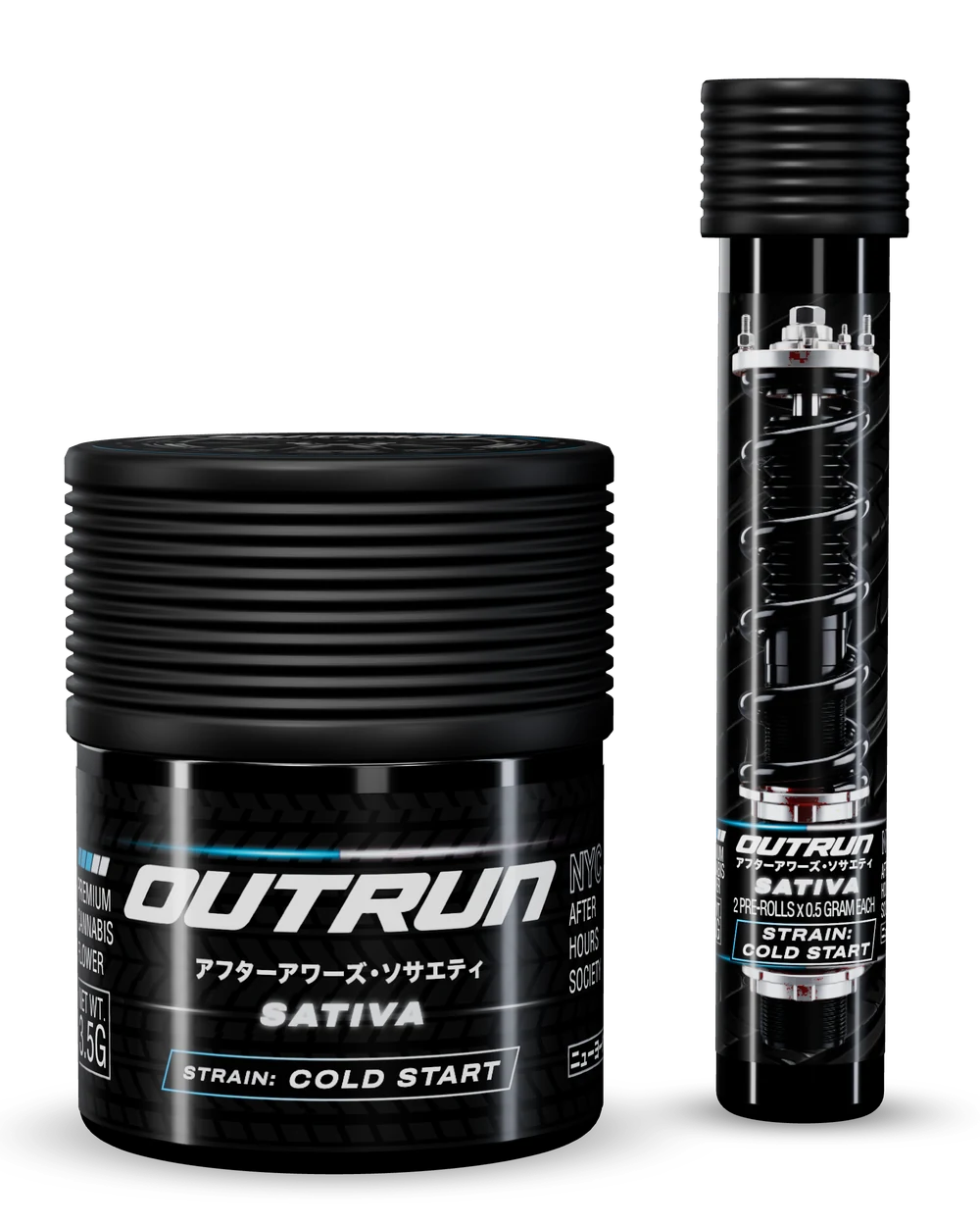 Cold Start: the OUTRUN flower jar and pre-roll tube