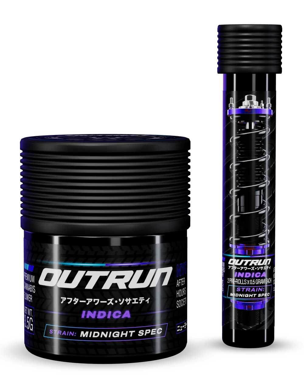 OUTRUN Midnight Spec: 3.5 g flower jar